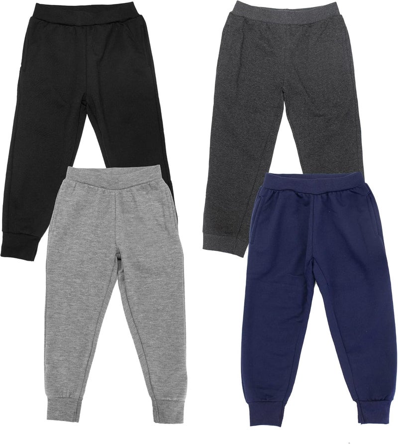 Studio 3 Boy’ Sweatpants – 4 Pack Active Fleece Jogger Pants - Image 1